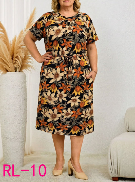 Рокля с къс ръкав QL-114