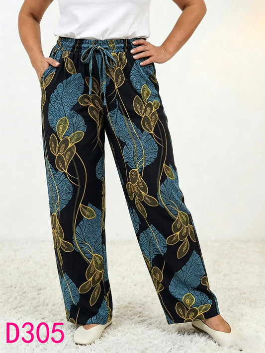 Széles szárú, pamut nadrág D305