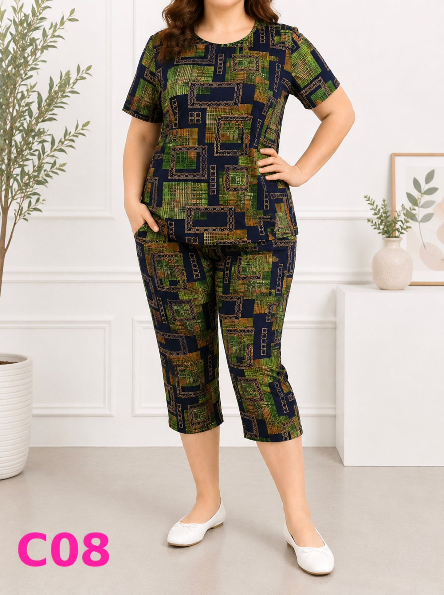 Compleuri/trei sferturi Pantaloni C08