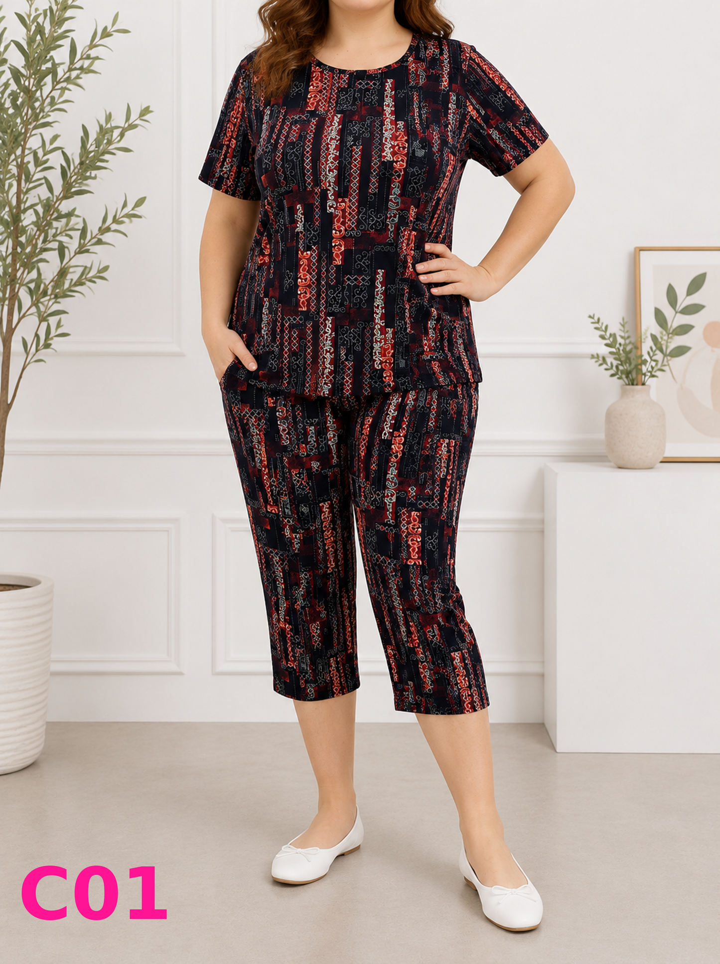 Compleuri/trei sferturi Pantaloni C01