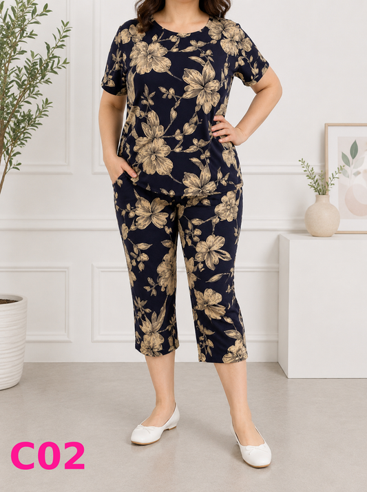 Compleu cu pantaloni trei sferturi C02