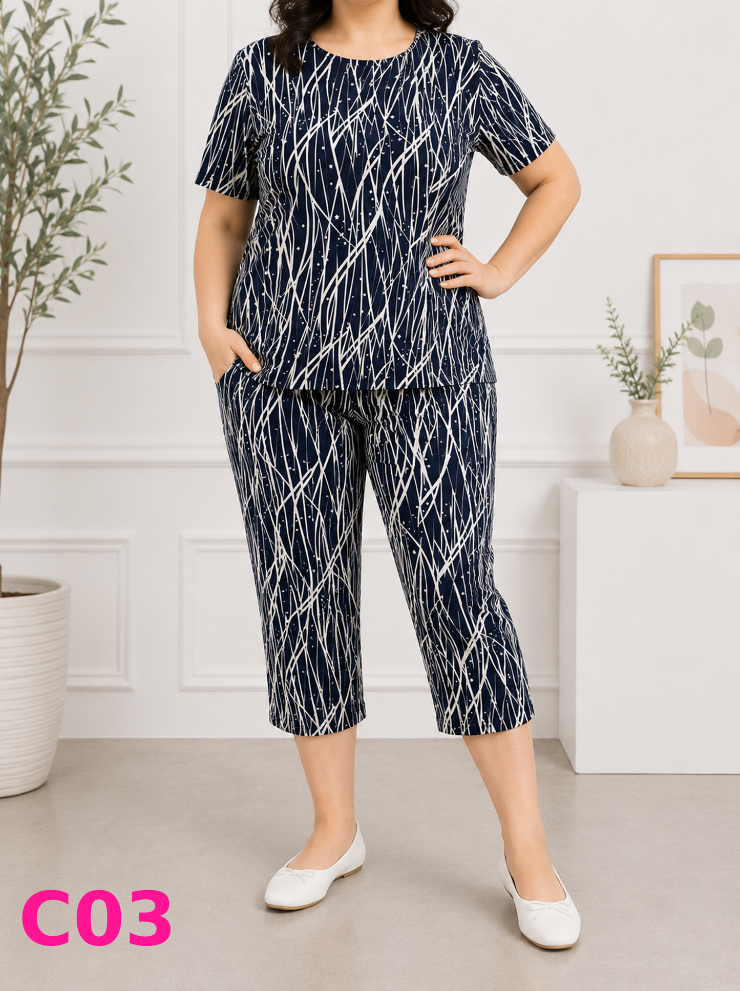 Compleuri/trei sferturi Pantaloni C03