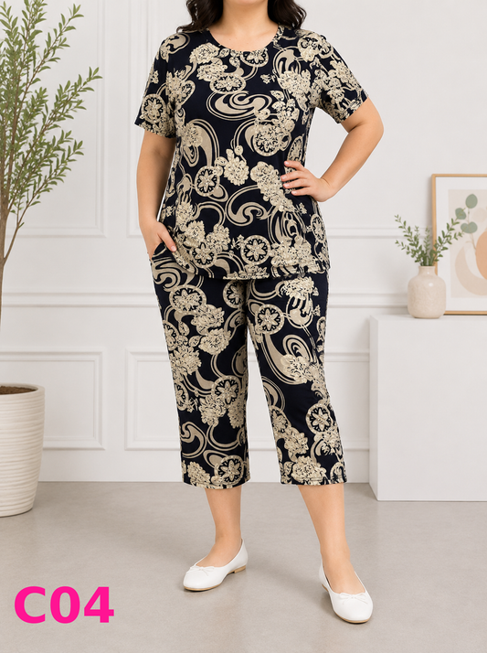 Compleu cu pantaloni trei sferturi C04