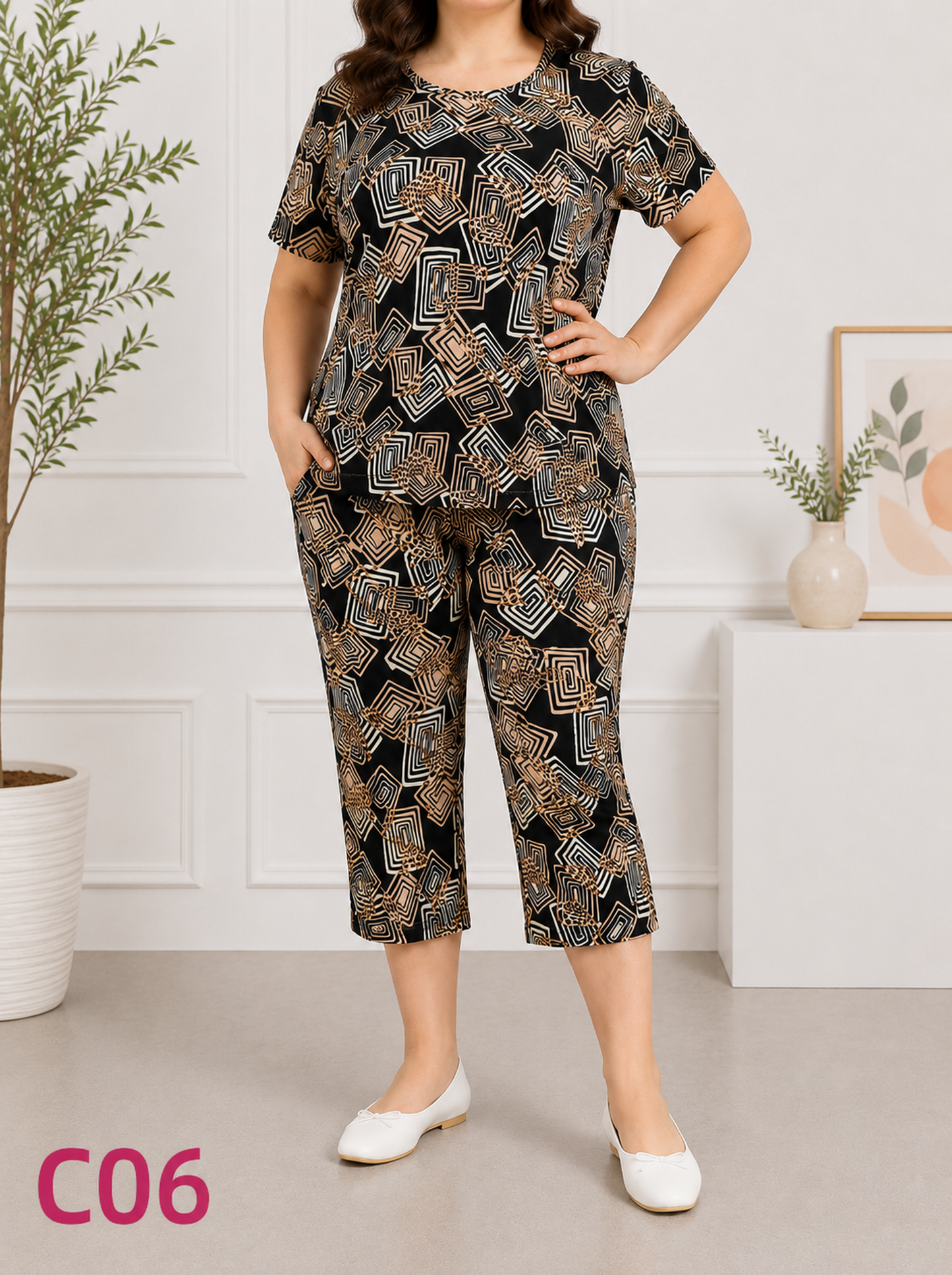 Compleuri/trei sferturi Pantaloni C06