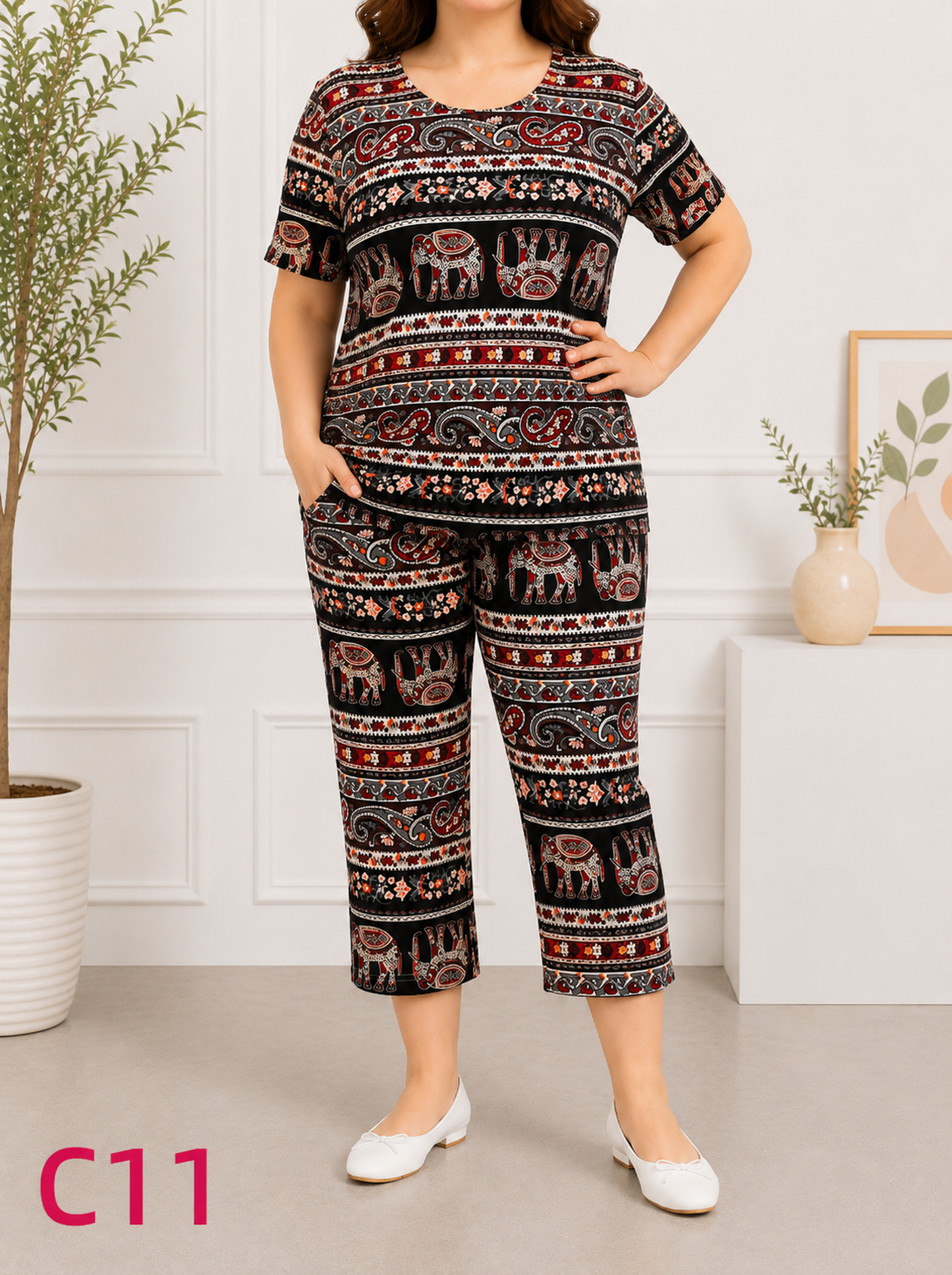 Compleuri/trei sferturi Pantaloni C11