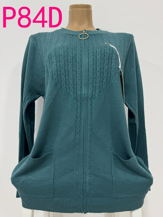 Пуловер с цип P84