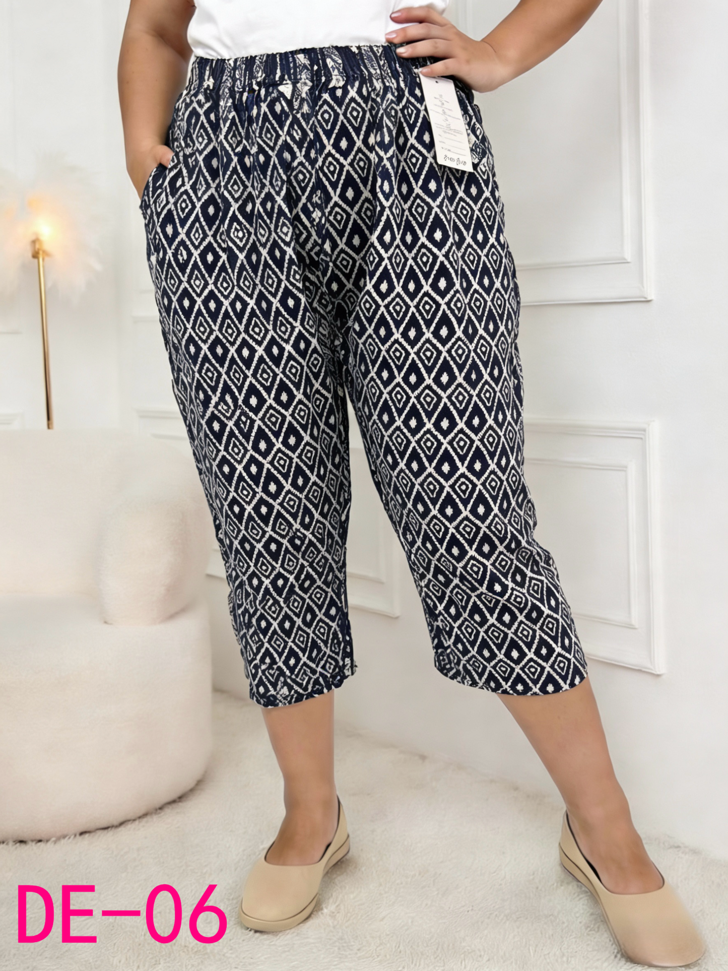 Pantaloni trei sferturi din bumbac DE-06