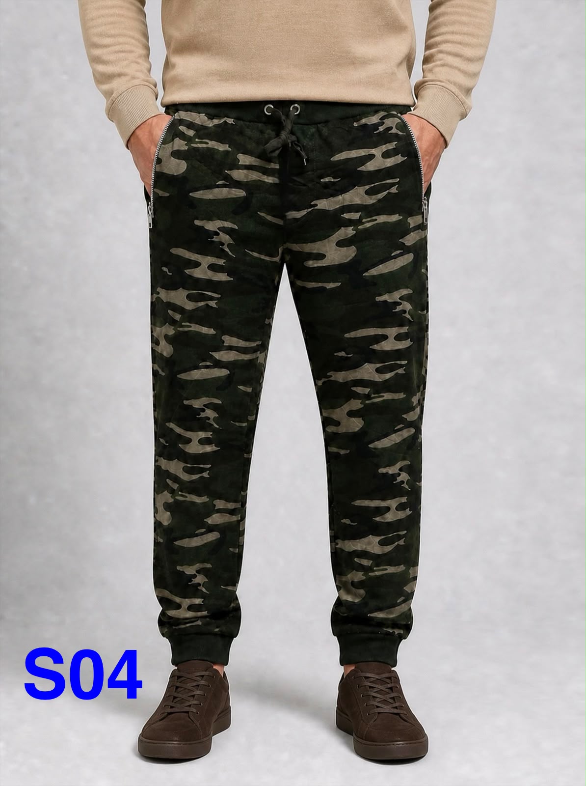 Pantaloni subțiri de camuflaj S04